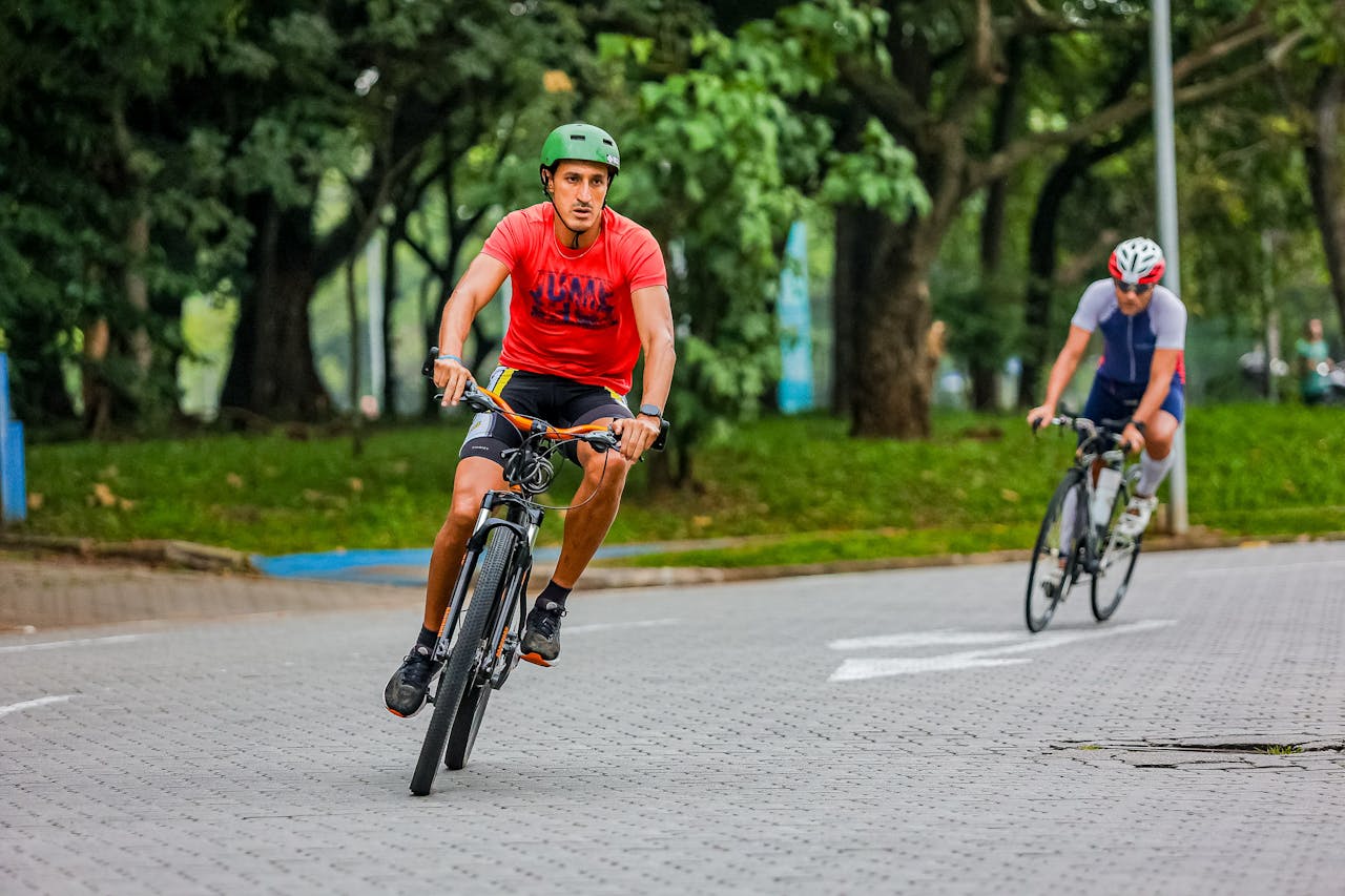 Cyclist smiling on a sunny, well-planned route